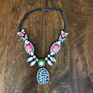 Neon and Crystal Necklace